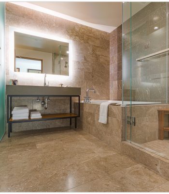 Modern Marble Tiled Bathroom